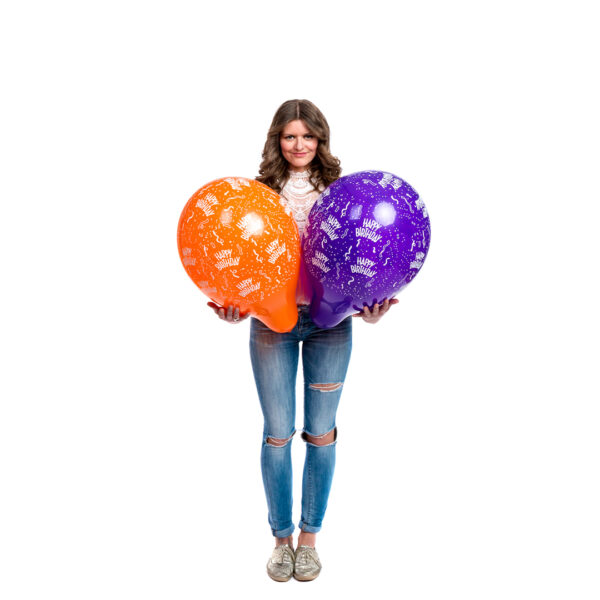 BALLOONS UNITED - QUALATEX Round Balloon 16" (40cm) Happy Birthday