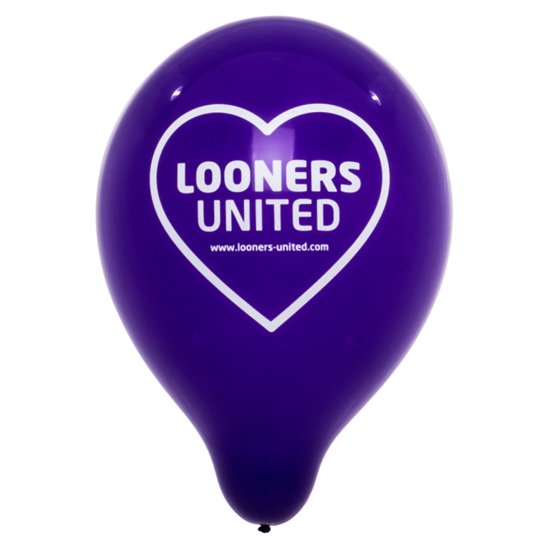 Buy the QUALATEX Round Balloon 16" (40cm) with "Looners United" Print